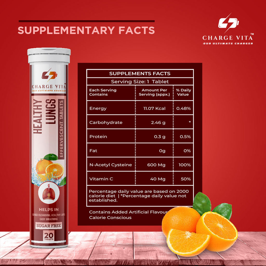 ChargeVita Healthy Lungs Effervescent Tablets